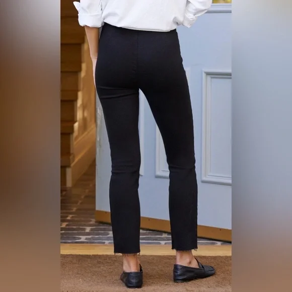 Frank & Eileen Derry Illusion Crop Pull On Jean Italian Dream Denim 28
